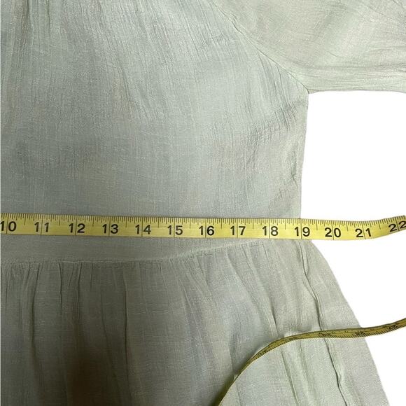 Indigo Rose Peasant Midi Dress Womens XL Mint Green Laced Boho Classy Comfy - Picture 10 of 13